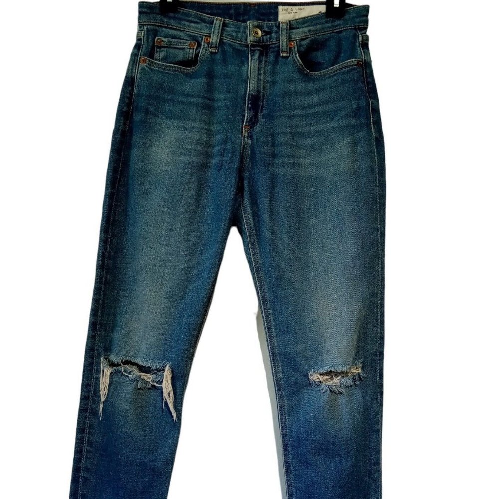 Rag & Bone Jeans sz 26  NINA  Skinny Ankle  High Rise  Distressed  Stretch  GUC